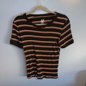 Charlotte Russe striped tee, size L